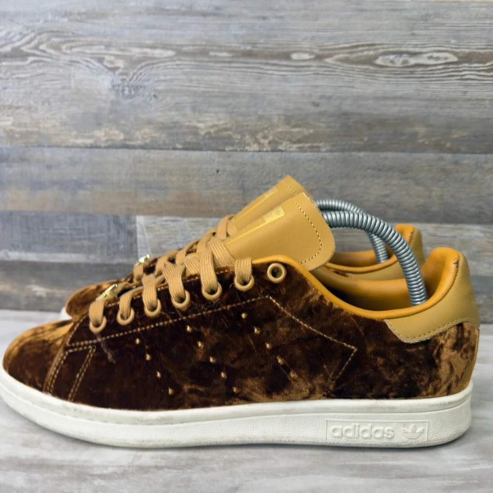 Adidas Stan Smith Mens Size 7 Velvet Sneakers Mesa Brown EH0175